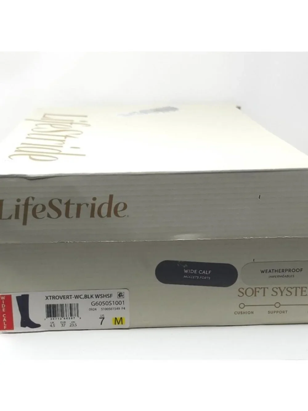 LifeStride Xtrovert Black Wide Calf Riding Boots  Water-Resistant